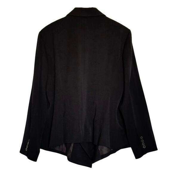 NWT M.M. LAFLEUR The Roxane Blazer - Light Twill in Black Womens Size +2/US 18 - Picture 6 of 14